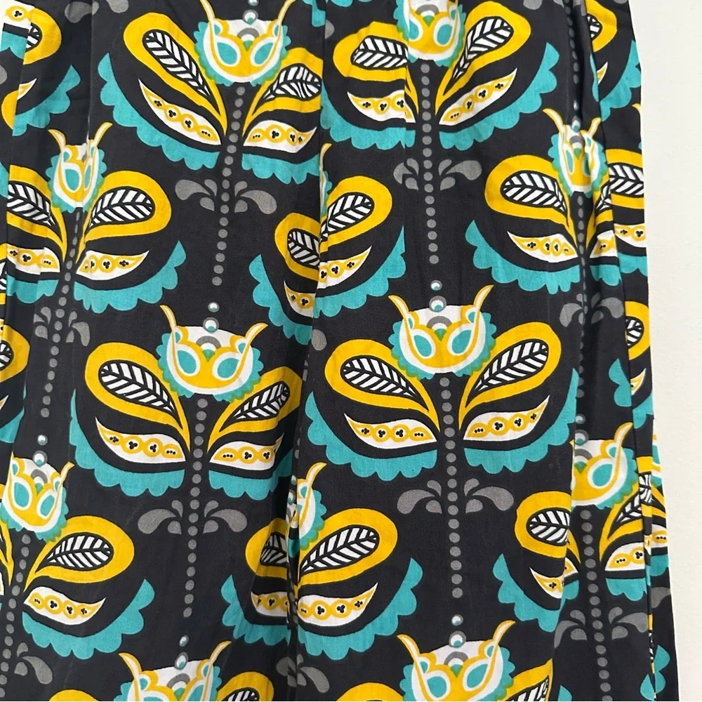 Jelly the Pug Vibrant Yellow Teal and Black 2 Piece Outfit girls size 7 Birds
